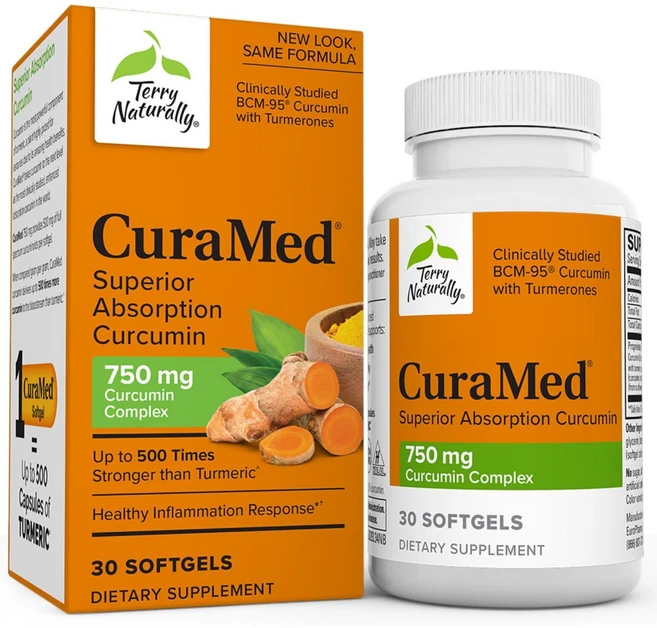 테리네츄럴리 큐라메드 수퍼리어 앱솔션 커큐민 750mg 소프트젤 글루텐 프리 무설탕, 30정, 1개 - 쿠팡