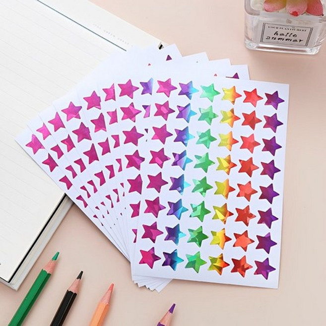 말랑베이비 홀로그램 입체 스티커 라벨, 30세트, 스타