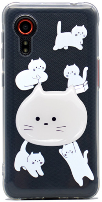 폰플리 캐릭터 톡홀더 투명 휴대폰 케이스