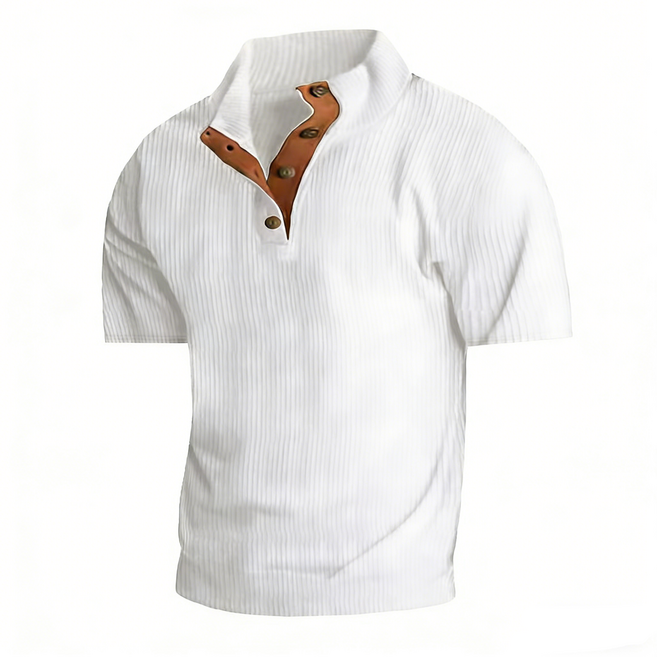 스타일닥터 남성 여름 골지 니트 반팔 데일리 통근 셔츠 티셔츠