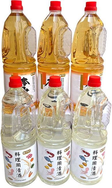 새마원 만능 요리용청주 1.8L + 혼미린 1.8L 세트 맛술 요리주 요리술, 3개, 3.6L