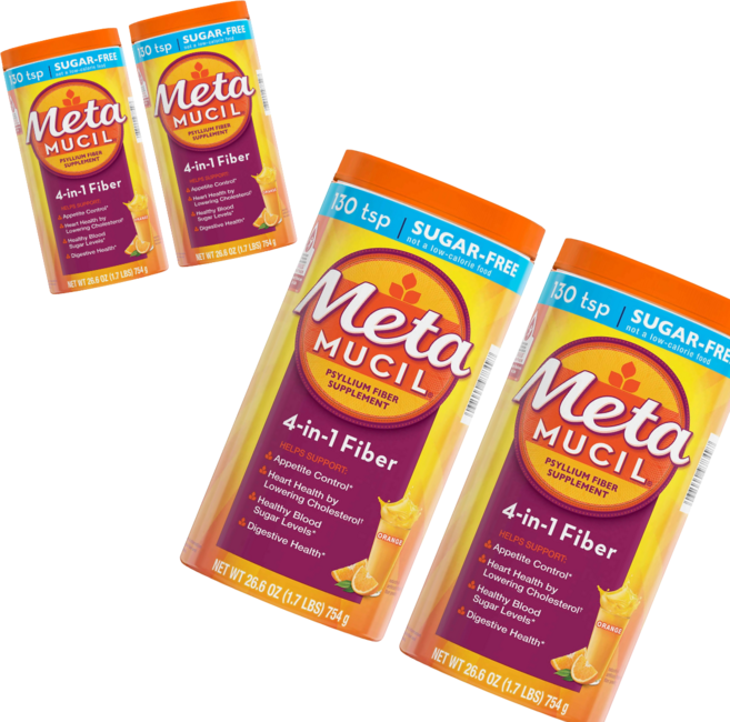 메타 무실 천연 식이 섬유 슈가 프리, 4개, 754g