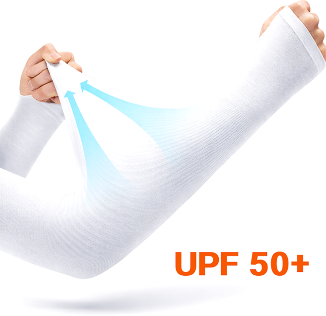 프라임 자외선차단 손등커버 팔토시 2way 스포츠 운전, 2개, 딥 화이트