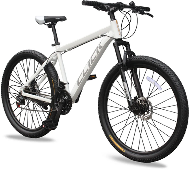 클릭 제스트26D 시마노21단 디스크브레이크 MTB 자전거 (미조립배송), 화이트, 1개, 170cm - 쿠팡