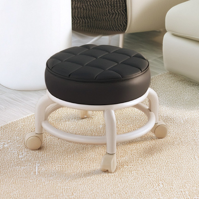 디그램 쿠션 앉은뱅이 낮은 바퀴의자, 블랙