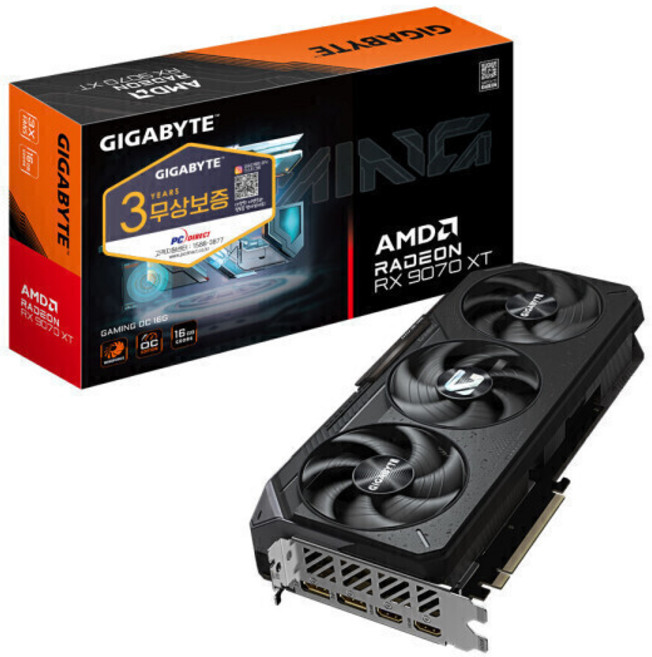 GIGABYTE 라데온 RX 9070 XT GAMING OC D6 16GB 피씨디렉트, Radeon RX 9070 XT