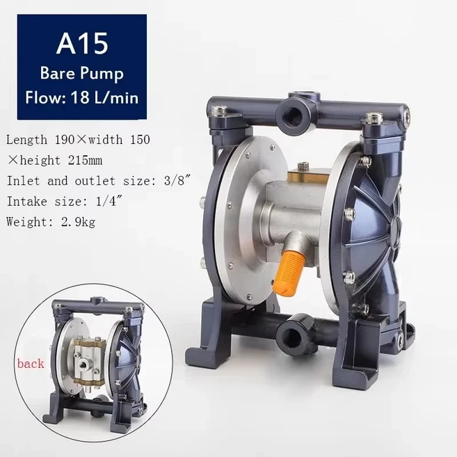 공압식 이중 다이어프램 펌프 내화학성 AODD 펌프 산업용 공기 다이어프램 펌프 (화학물질 및 유체 이송용), 03 A15