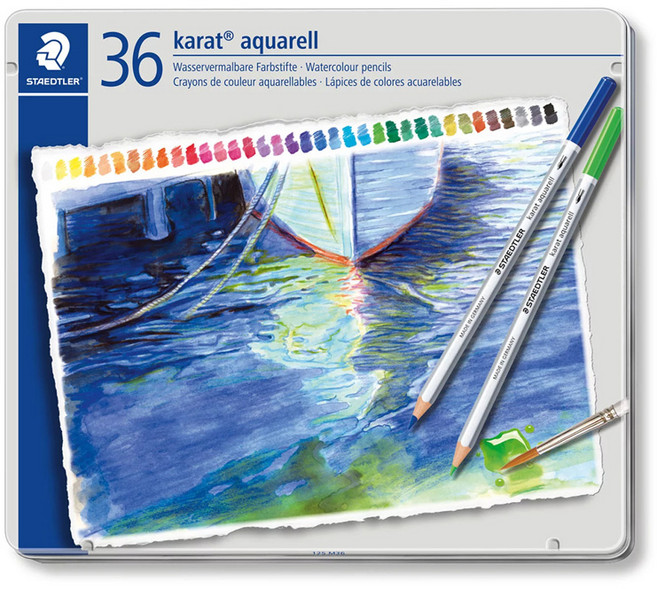 스테들러 전문용 수채 색연필, 36색, 1개
