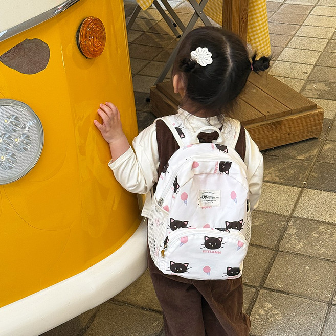 에뜨람 KC인증 아기 미아방지 가방 유아 트랜스폼 백팩 키즈 돌 여행 미아방지끈, 1개, 젤라또 캣_미아방지 가방