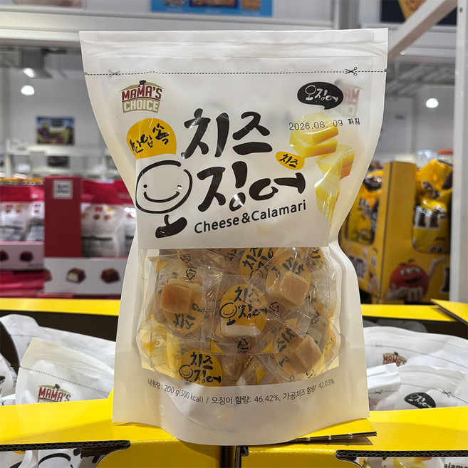 마마스초이스 치즈 오징어 200g 맥주안주 쥐포 마른안주 어포 주전부리 마른오징어 코스트코, 1