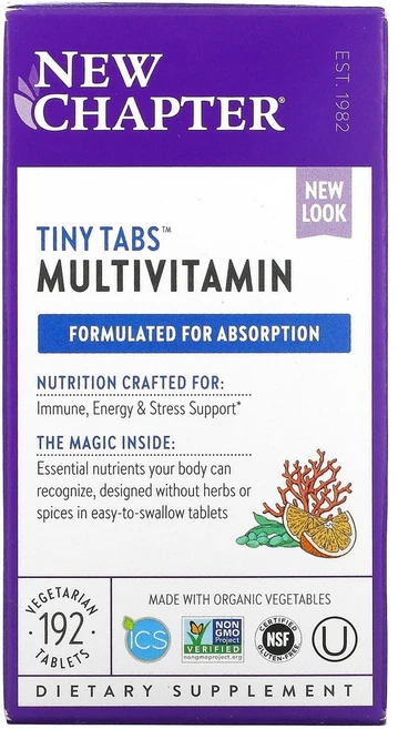 New Chapter 타이니 탭스 멀티비타민 Tiny Tabs Multivitamin, 1개, 192정 - 쿠팡