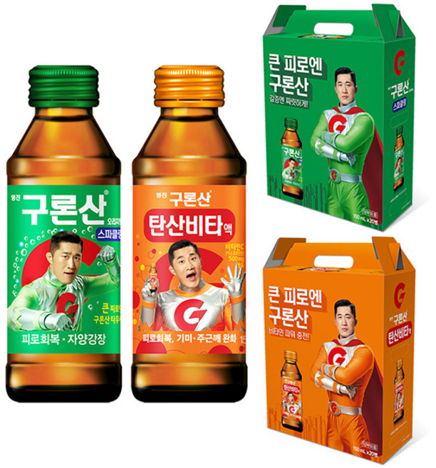 영진 구론산 스파클링20개 탄산비타20개 150ml 40개