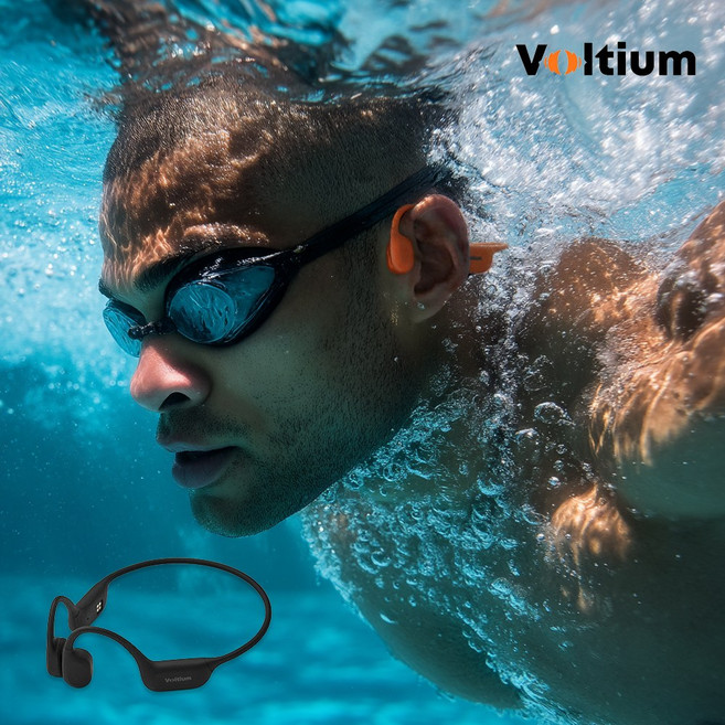 평생 A/S 볼티움 블루투스 무선 골전도 이어폰 아쿠아본X VTU-X900, 팬텀 블랙