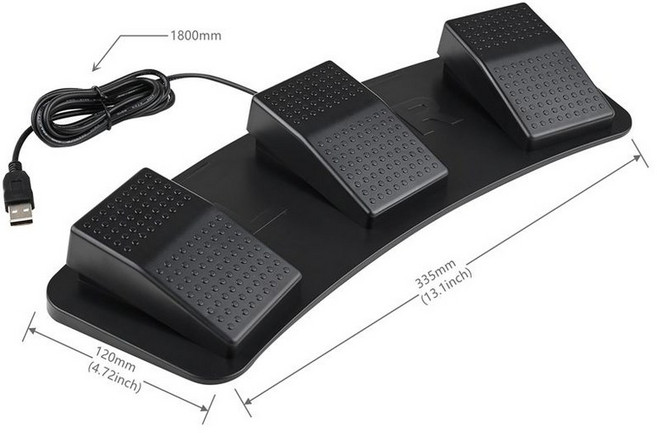 원큐발판 리니지발판 단축키 철제 페달 디스라인, 1개, 블랙 세 개, 1mm