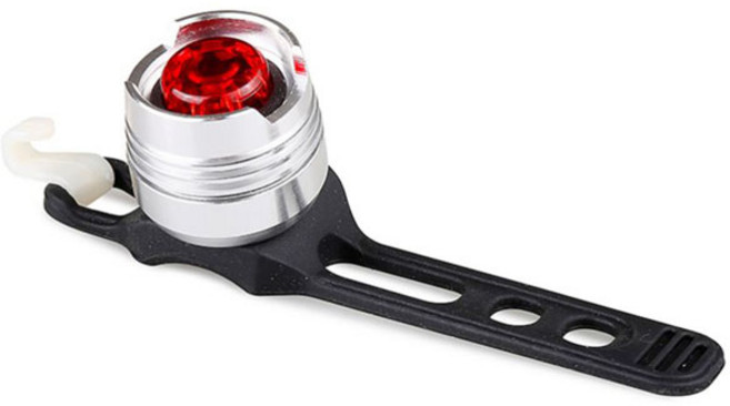 make speed 자전거 알루미늄 원형 LED 안전등 (자전거후미등), 화이트, 1개