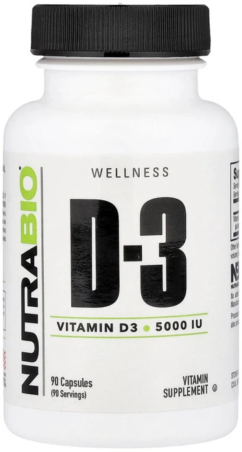 뉴트라바이오 비타민D3 125mcg (5000IU) 90 캡슐, 90정, 1개 - 쿠팡