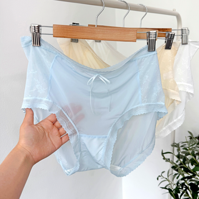 70-120kg 초밀착 스킨핏 노라인 빅사이즈 레이스 임산부 팬티 3p세트