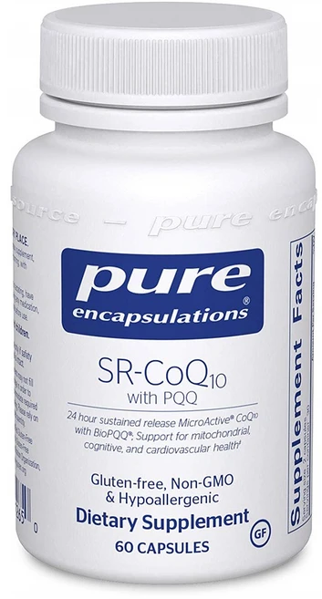 Pure Encapsulations SR-CoQ10 with PQQ 퓨어 인캡슐레이션 SR 코큐텐 60캡슐, 1개, 60정 - 쿠팡