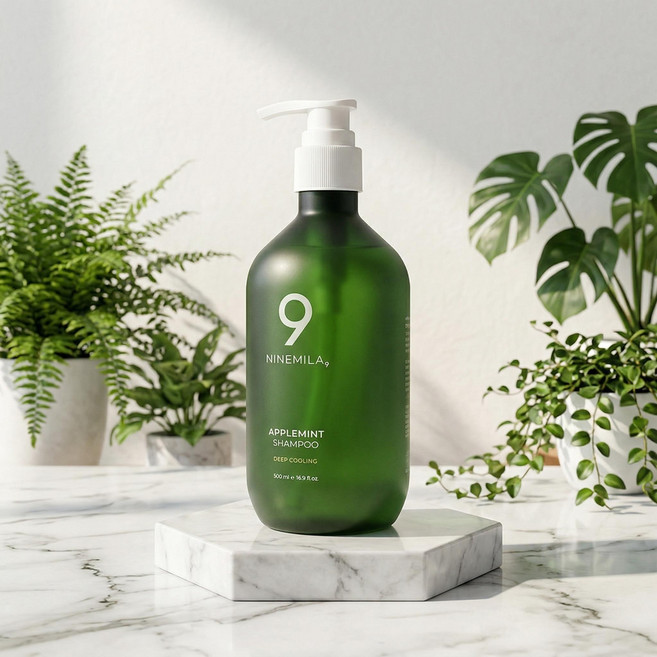 나인밀라 애플민트 지성두피용 탈모샴푸 본품 (+ 리필 추가선택) 레몬향 500ml 2개