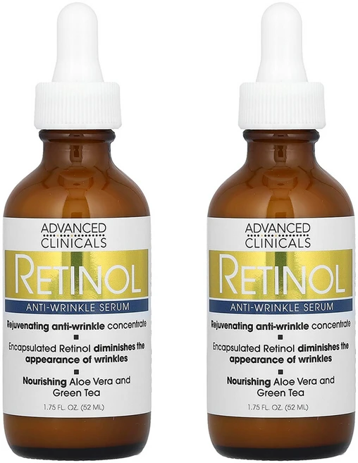 어드밴스드클리니컬스 2개X 레티놀 세럼 안티 링클 52 ml(1.75 fl oz), 52ml, 2개 - 쿠팡