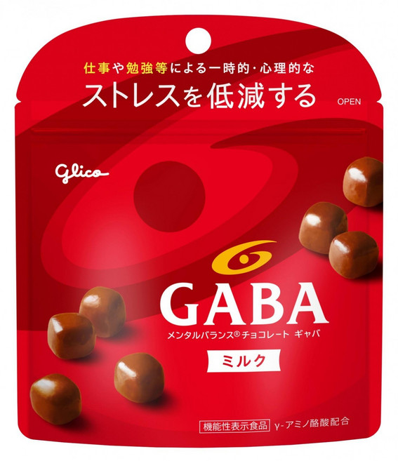 Glico GABA 精神平衡牛奶巧克力 減緩一時性・心理性壓力, 51g, 1個