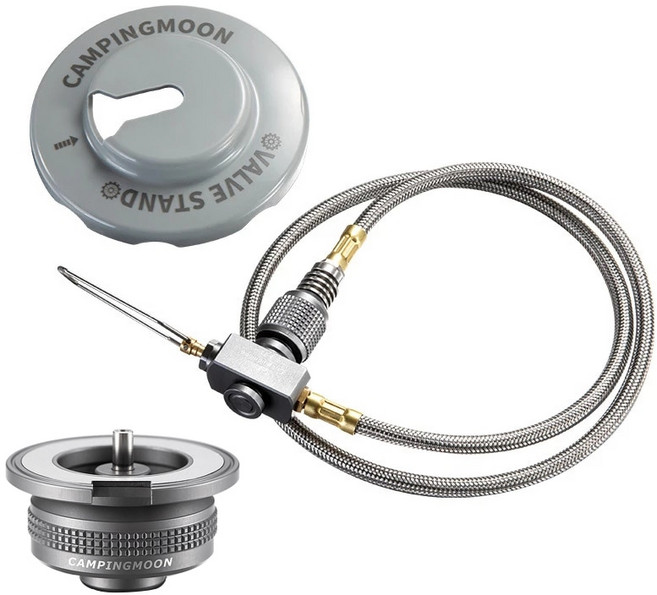 캠핑 가스 용기 범위 호스 커넥터 밸브 및 어댑터가있는 야외 가스 스토브 캠핑 장비 탱크 어댑터, 스타일 3, 1개