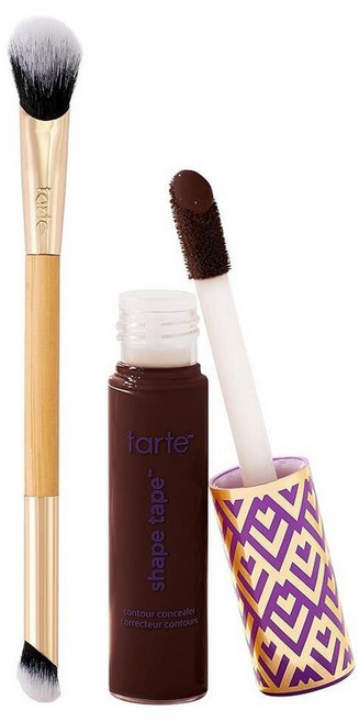 Tarte 쉐이프 테이프 컨실러 및 브러시 - 눈 밑 다크 서클 홍조 변색을 위한 즉각적인 풀 커버 피부과 테스트 완료 비건 크루얼티 프리 사이즈 12N 페어 뉴트, 63N 에스프레소 뉴트럴, 1