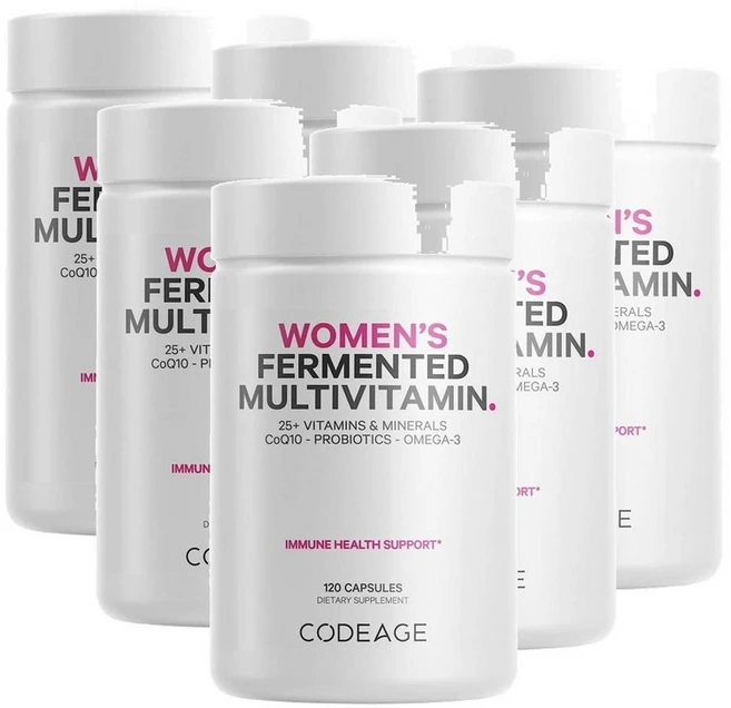 코드에이지 여성용 발효 멀티비타민 미네랄 캡슐 Codeage Women Fermented Multivitamin, 120정, 6개 - 쿠팡