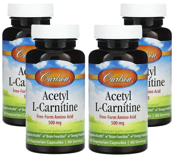 칼슨 아세틸 l-카르니틴 500mg 60 베지캡슐, 4개, 60정 - 쿠팡