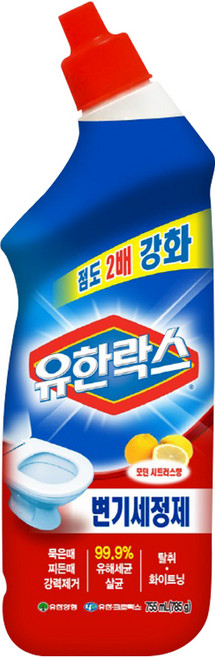 유한양행 [본사직영] 유한락스 변기세정제 시트러스 755mL, 1개