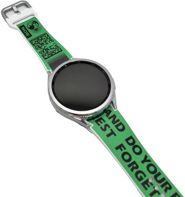 삼성 정품 갤럭시워치6 콜라보스트랩 네온그린/노티드/웰컴투인천/조구만스튜디오/파이브가이즈/디즈니 푸/포켓몬 피카츄, 네온그린 워치스트랩