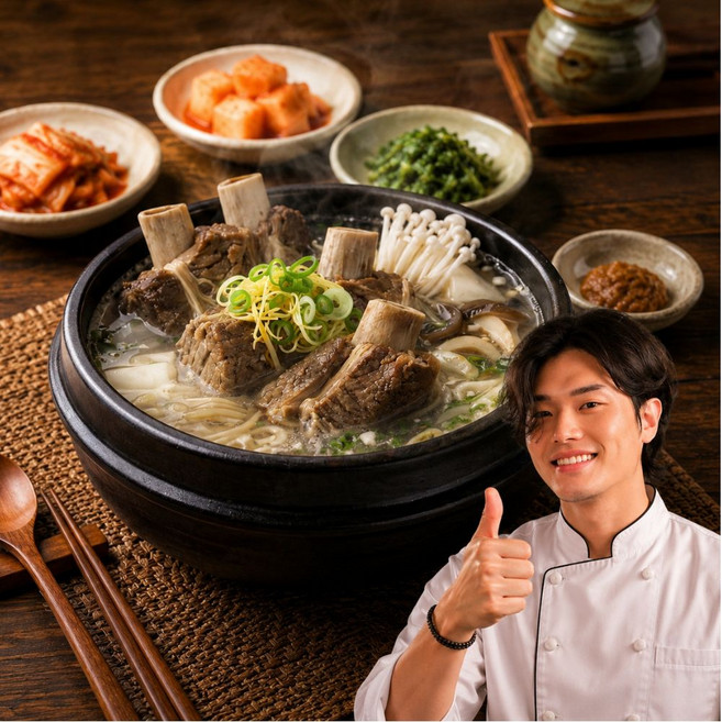 정말 좋은 갈비만 사용한 수제 갈비탕 밀키트 / 불린 당면 포함, 1.2kg, 2개