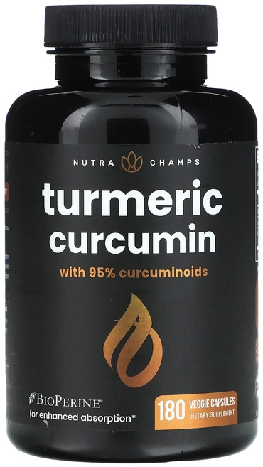 NutraChamps 강황 커큐민 베지 캡슐 180정, 1개 - 쿠팡