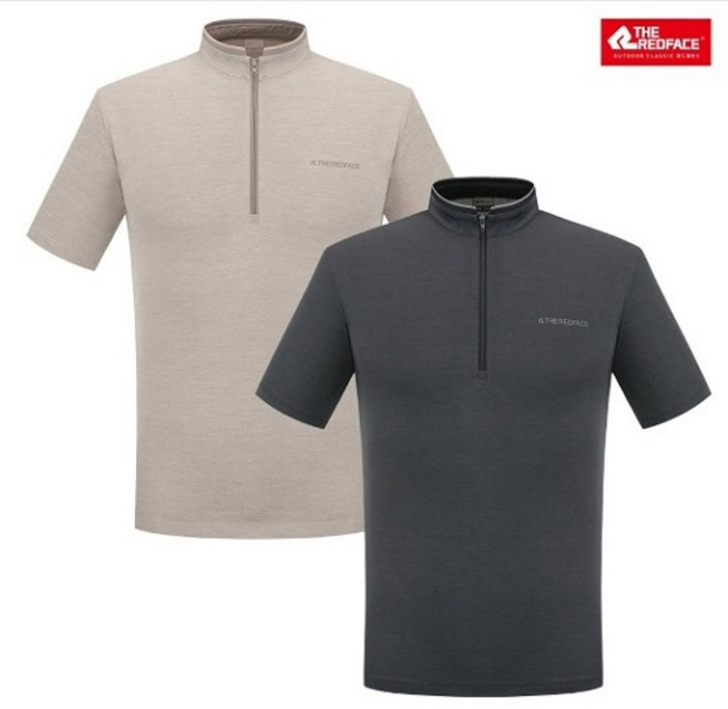 레드페이스 남성 여름 시원한 냉감소재 디자인 예쁜 기능성 반팔 집업 티셔츠