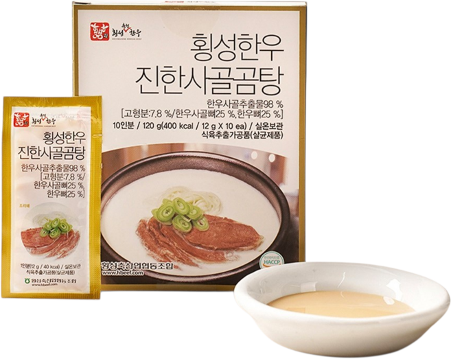 횡성축협한우 진한 사골 곰탕, 120g, 2개