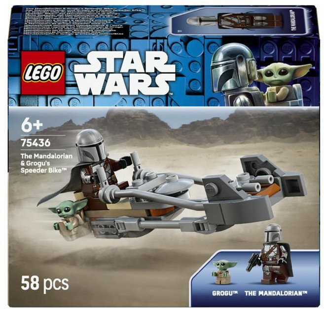 레고 스타워즈 75436 만달로리안과 그로구의 바이크, 1개, 단품