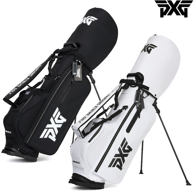 PXG 8.0 에센셜 라이트웨이트 스탠드백 경량 골프백 ESSENTIAL LIGHT WEIGHT, 블랙, 블랙