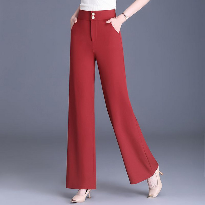 댄스복 바지 여성용 하이웨스트 정장 바지 와이드 샤랄라 팬츠 뉴타임즈 Q983J177