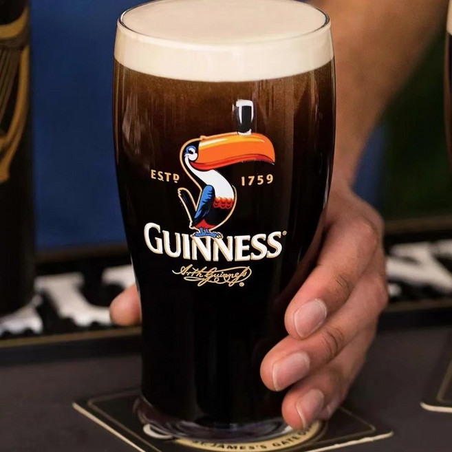 기네스 ESTD 1759 투칸 파인트 클래식 펍 맥주잔 리미티드 에디션, 2개