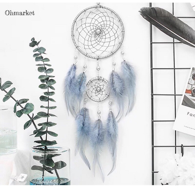 生活市集 24H台灣現貨 50款捕夢網 房間佈置 生日禮物 露營佈置, 銀色星河成品