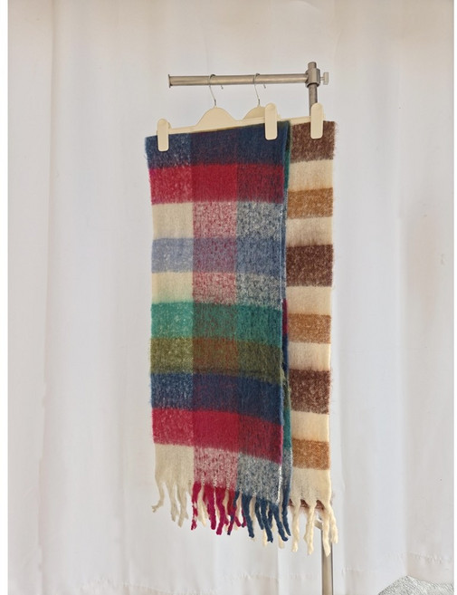 디그린 체크 포근 목도리 남녀공용 겨울 방한 머플러