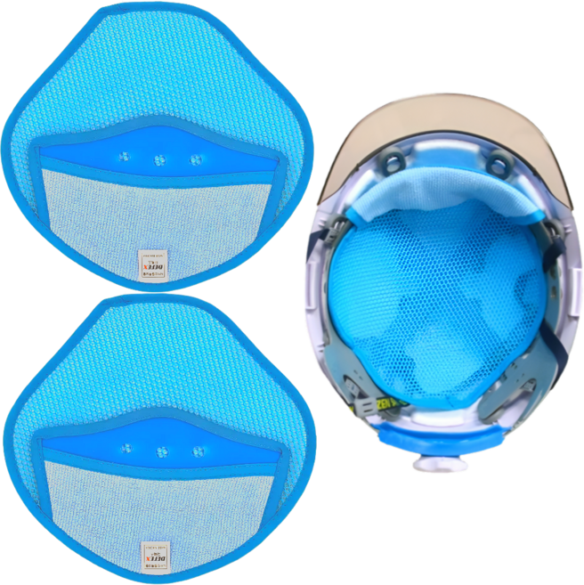 조앤제이 안전모내피 통풍잘되는 양면메쉬형 안전모 땀받이 내피, 1세트, 2P