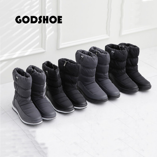 갓슈 니코스 커플 패딩부츠 주름패딩부츠 미들부츠 털부츠 방한화 패딩방한화