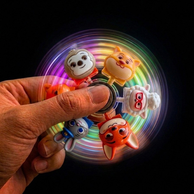 주토피아 LED 스피너 키캡 키링 키보드 키캡꾸미기 회전 클릭커