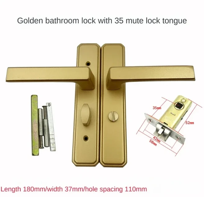 새로운 모던 미니멀리스트 욕실 도어락 키리스 화장실 싱글 텅 메탈 락, 02 J35