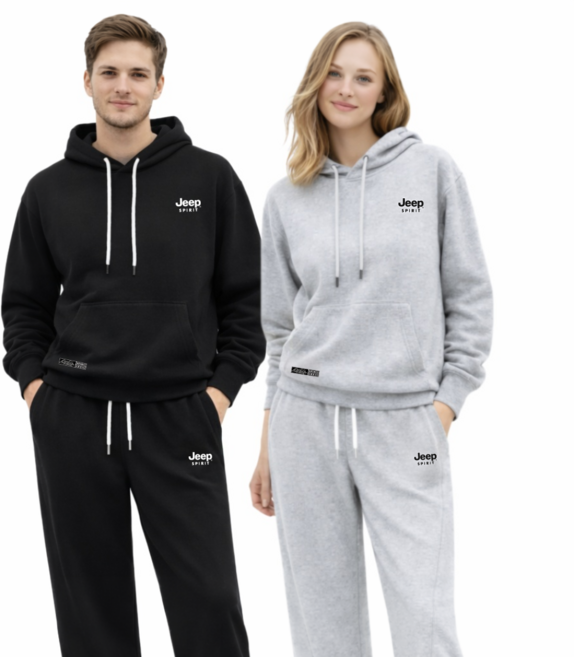 JEEP SPIRIT 지프 남성 여성 츄리닝 트레이닝복 세트 후드티 일자 긴바지 상하의 세트