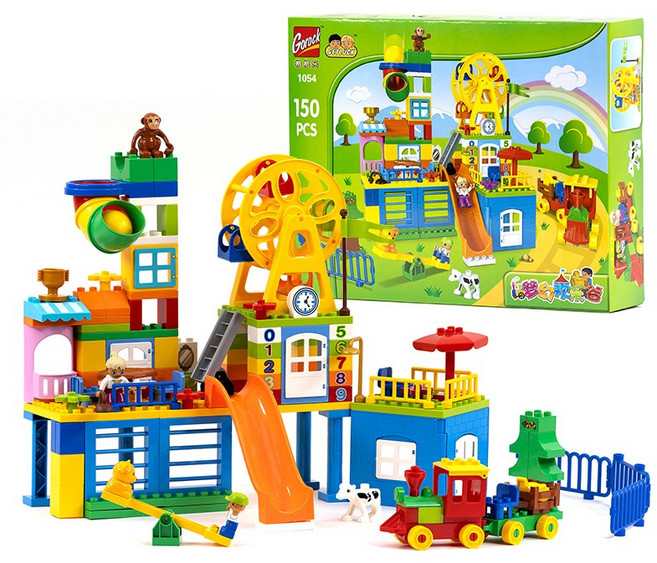 제노그로우 블럭놀이 놀이공원 레고호환블럭 놀이동산 유아블럭 어린이날선물 졸업선물 입학선물, 1개, 중/102594