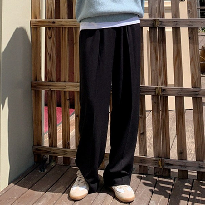 엔비룩 여성용 투핀턱 린넨 슬랙스