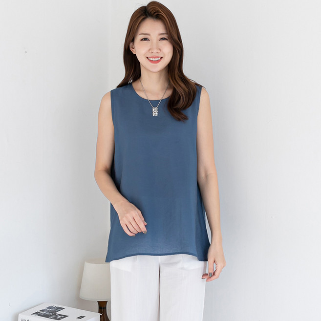 무브너 여성 여름 인견 나시 블라우스 엄마옷 빅사이즈 포함