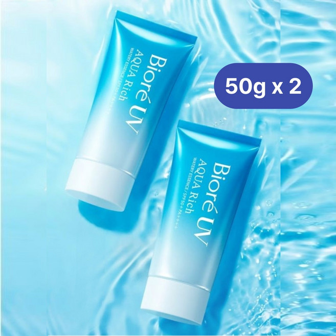 국내-비오레 UV 아쿠아리치 워터리 에센스 선크림, 2개, 50g